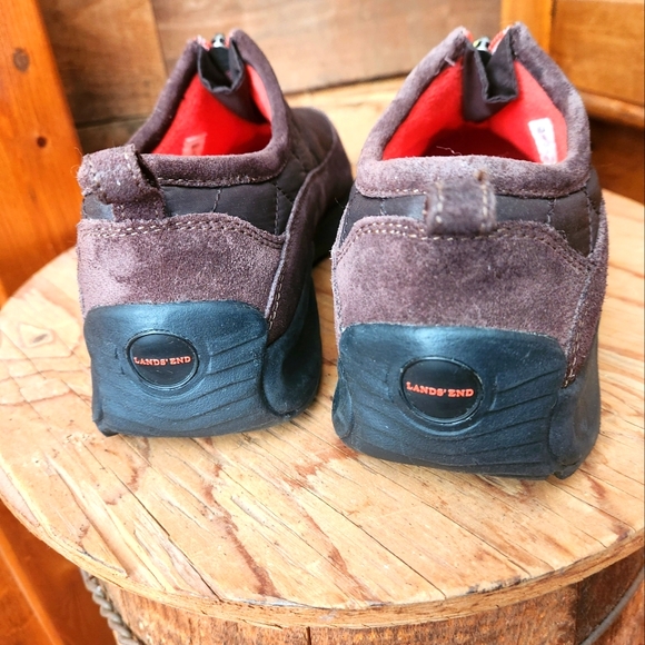LANDS END WEATHERFIELD BROWN QUILTED HIKING ZIP UP SHOE- WOMENS SZ 9 - Picture 5 of 9
